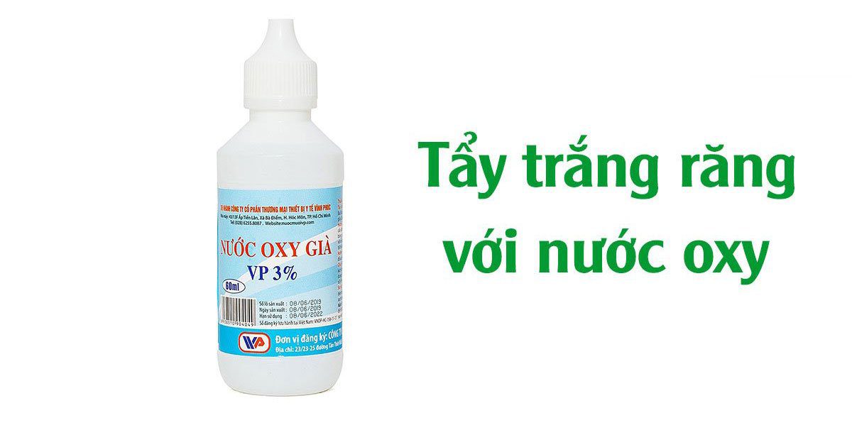 Tẩy trắng răng với nước oxy